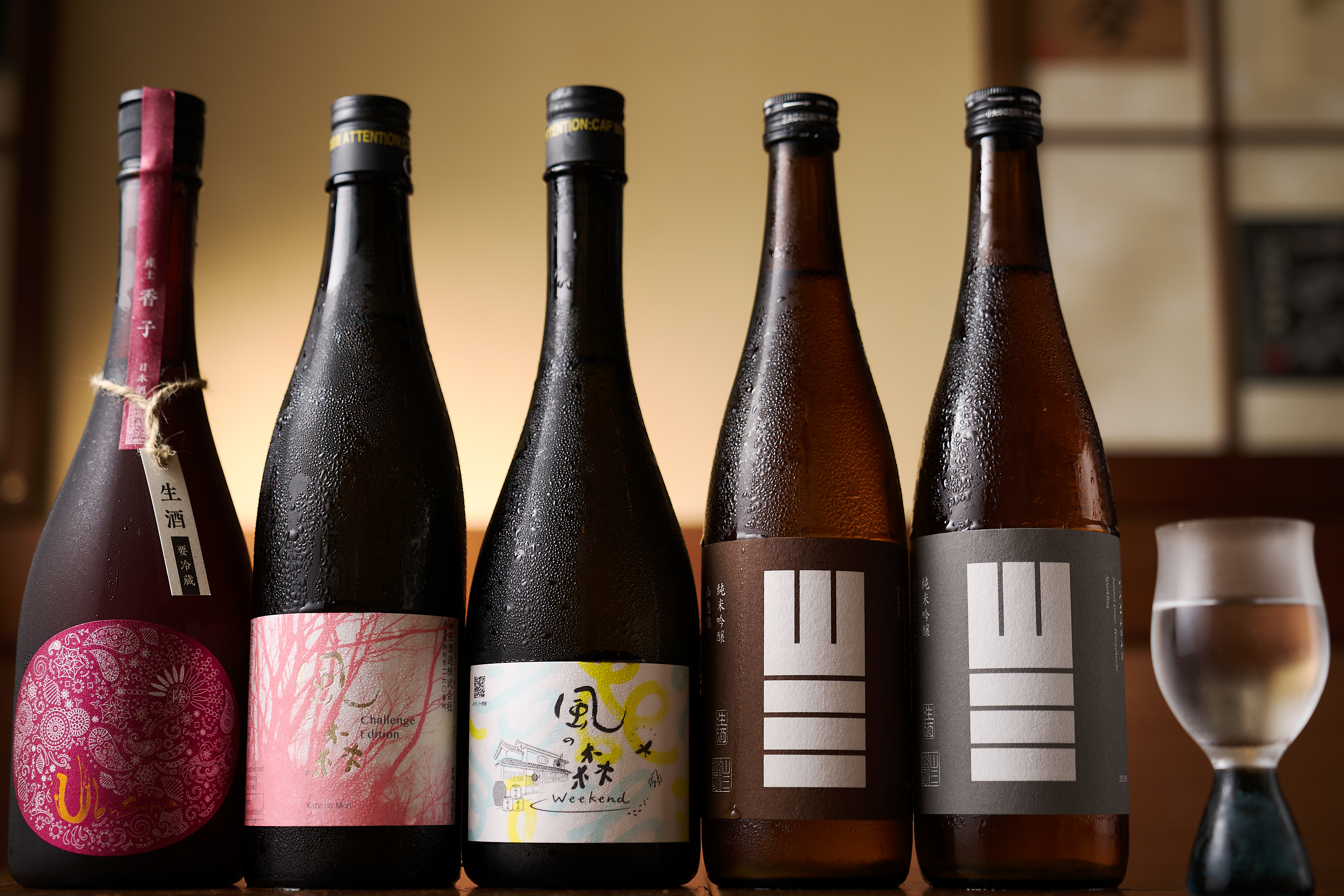 酒房食彩もぐ 日本酒の飲み比べ